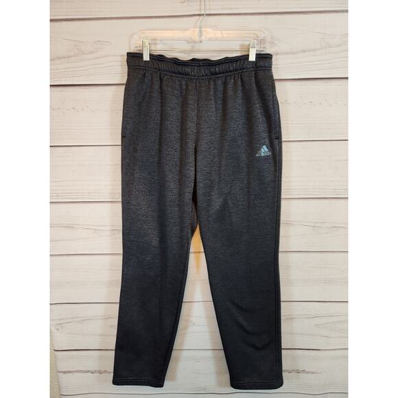 Adidas Men's Gray Solid High Rise Elastic Waist‎ Straight Leg Sweatpants Size M - Picture 1 of 7